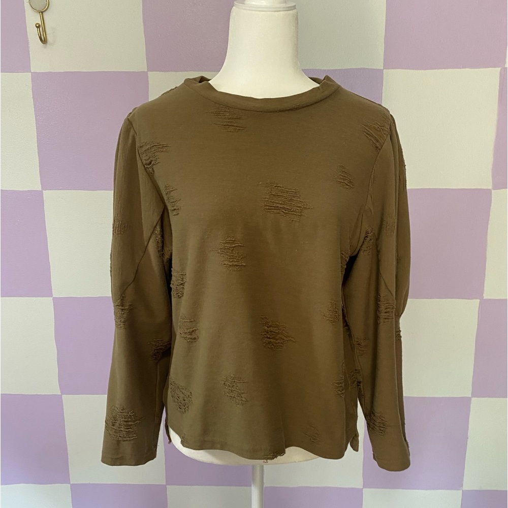 *3 for $12* Drop Shoulder Distressed Top